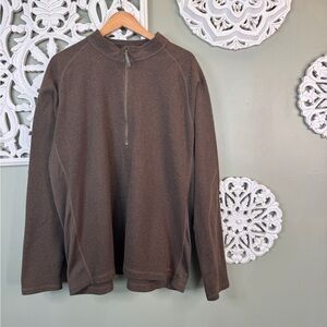 Merrell Men's Brown Quarter-Zip Fleece Pullover